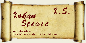 Kokan Stević vizit kartica